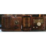 Two R.A.P wooden cased radios, Largest 53cm.