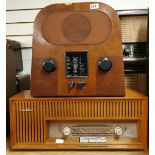 A vintage Murphy radio type A46, 46 x 44 x 24cm. together with a wooden cased BLAUPUNKT Stokhol,