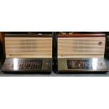 Two wooden cased Cambridge PYE England radios 54 x 35 x 38cm.