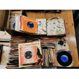 A very large quantity of 45 RPM single records.