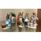 Seven Beswick Beatrix Potter characters, tallest 11cm.