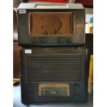 A G Marconi Bakelite vintage radio, and a Radio Rentals model 68 vintage radio. Largest 43cm.