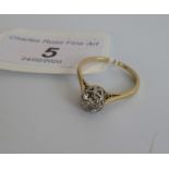 A single stone diamond ring, the brilliant cut diamond in claw mount,