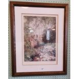Shirley Felts. A framed and glazed watercolour, The Wicker Chair, signed bottom right.