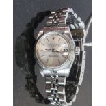 A lady's 2002 Rolex Oyster Perpetual Datejust stainess steel wristwatch, champagne dial,