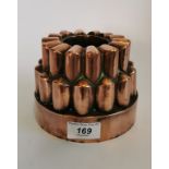 A circa 19th century copper jelly mould.