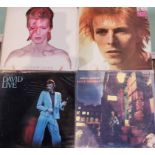 A collection of fourteen vinyl LP's relating to Mott The Hoople, Queen and David Bowie,