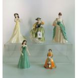 Three Royal Doulton figures to include: Buttercup HN2309, Leo HN5340 and Catherine HN4040,