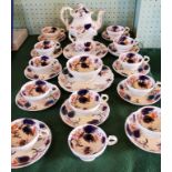 A late 19th century Gaudy Welsh bone china part-tea service,