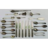 A quantity of silver and white metal items,