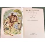 A copy of The Lion, The Witch and the Wardrobe by C S Lewis,