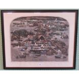 A framed and glazed limited edition print 'Archipelago' 78/150, by Graham Clarke,