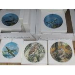 Two boxes of decorative collectors plates, depicting aircraft of the Royal Air Force,