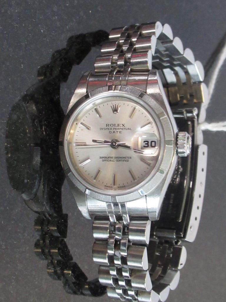 A lady's 2002 Rolex Oyster Perpetual Datejust stainess steel wristwatch, champagne dial,