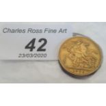 A George V gold sovereign, dated 1926. Condition Report: 8.0g.