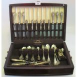 A canteen of Pacific Silver (sterling) cutlery, in the Northumbrian Rose pattern,