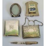 A small quantity of hallmarked silver items,