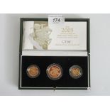 A 2005 United Kingdom gold proof three c