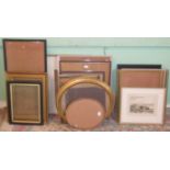 A collection of approximately twenty decorative frames, together with a framed print,