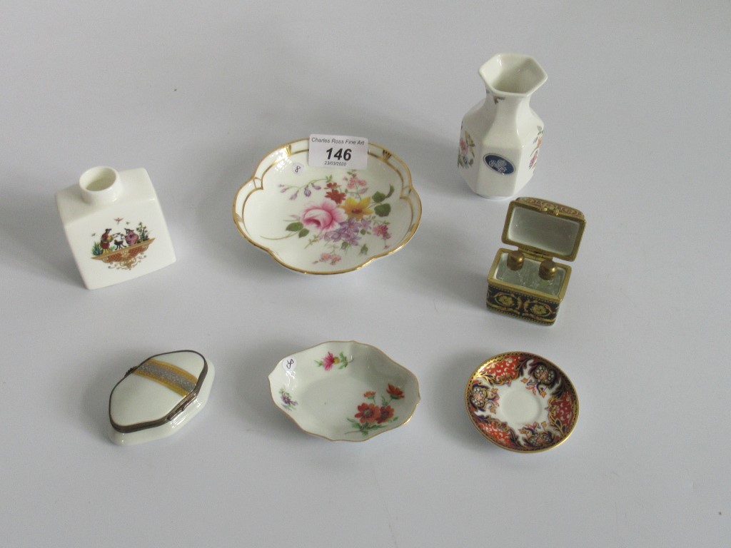 A collection of miniature porcelain and chinaware,
