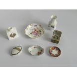 A collection of miniature porcelain and chinaware,