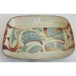 Alan Caiger-Smith for Aldermaston Pottery, a large rectangular dish,