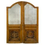 A PAIR OF SALOON DOORS PROBABLY FROM A PRIVATE STEAM YACHT, CIRCA 1890