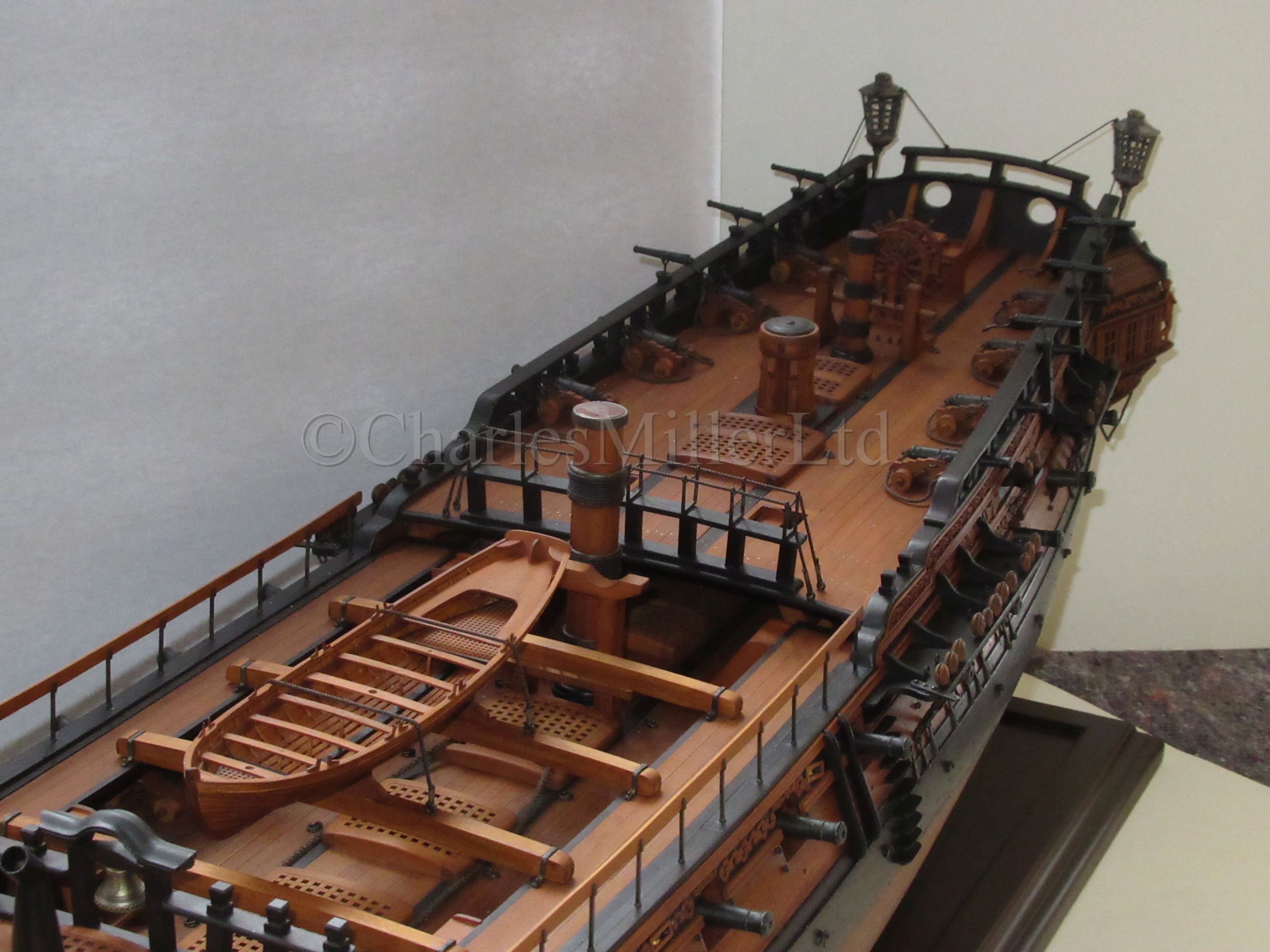 A VERY FINE 1:36 SCALE ADMIRALTY BOARD STYLE MODEL FOR THE SIXTH RATE 28 GUNS SHIP ENTERPRISE - Image 24 of 25