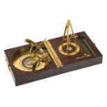 A LATE 19TH CENTURY POCKET COMPASS SUNDIAL