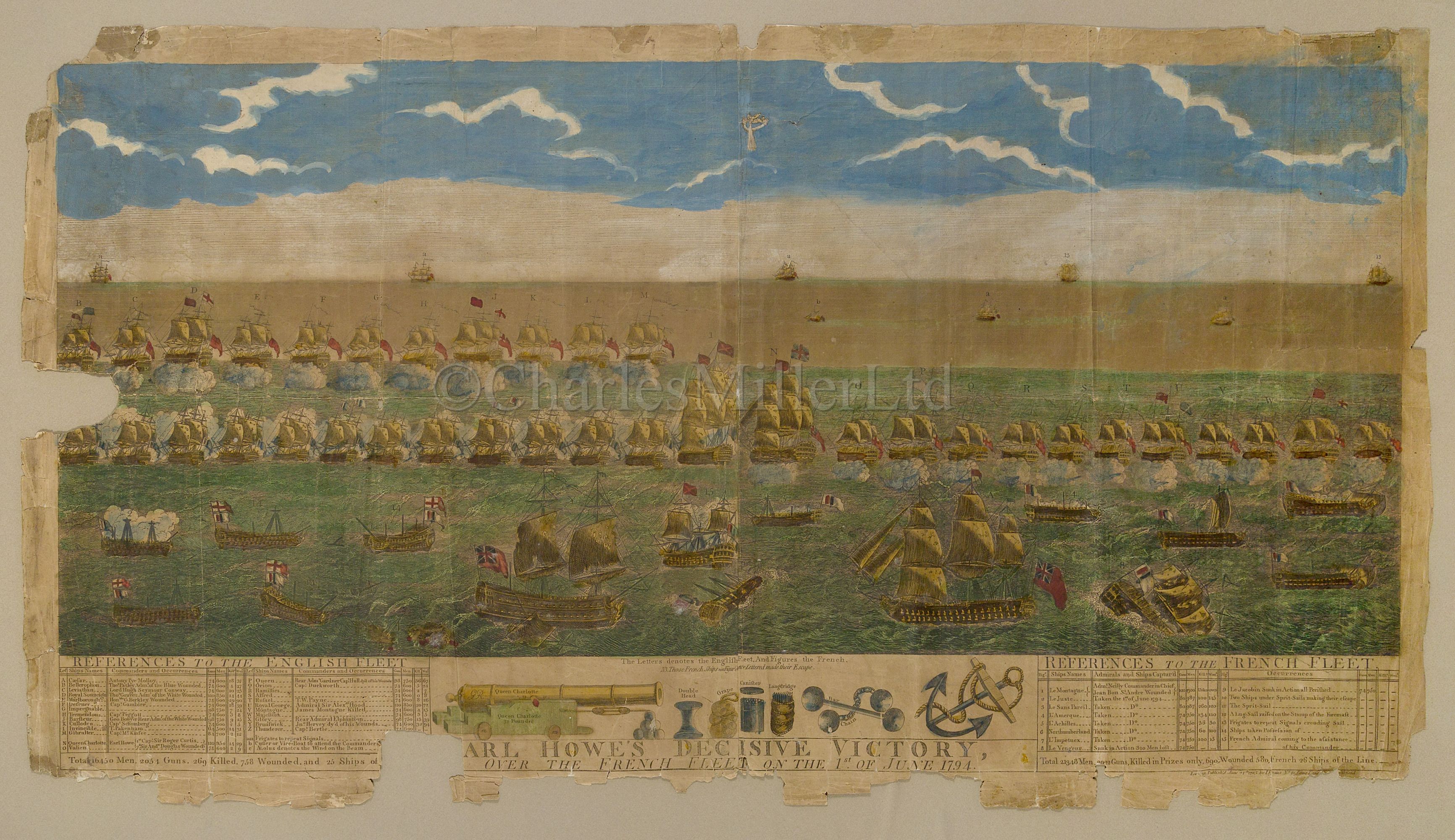 A BROADSIDE: 'EARL HOWE'S DECISIVE VICTORY OVER THE FRENCH FLEET ON THE 1ST JUNE, 1794'