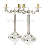 A PAIR OF ADMIRALTY WARD ROOM ELECTRIC CANDELABRA, 20TH CENTURY