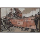 LESLIE CARR (BRITISH, 1891-1961): Original artwork for Warship Week advertising Navy Week, circa