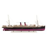 A 1:75 SCALE BUILDER'S STYLE MODEL OF THE AUSTRALIA-NEW ZEALAND PASSENGER/CARGO SHIP S.S. MAHENO