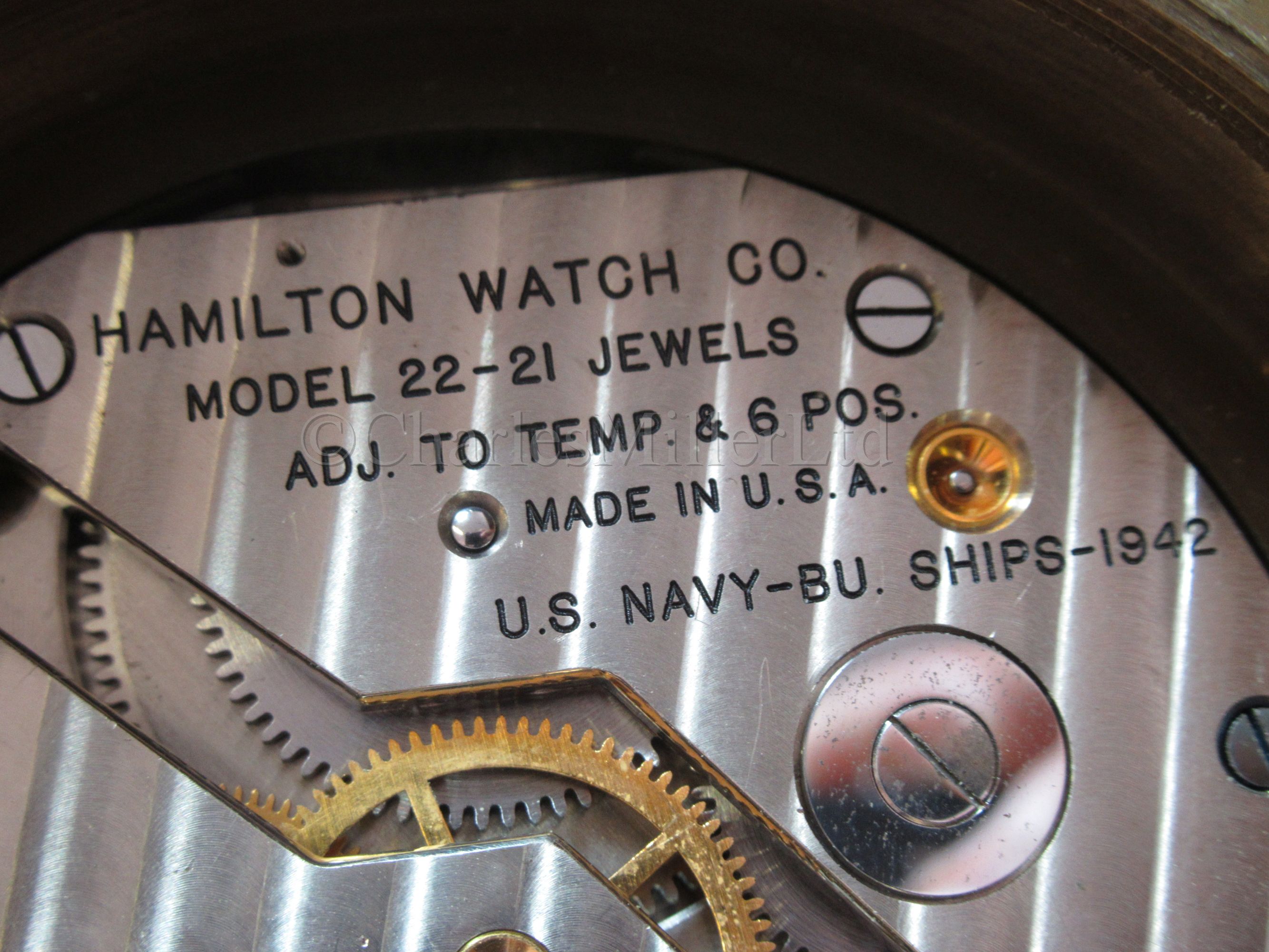 A HAMILTON MODEL 22 TWO-DAY DECK WATCH, CIRCA 1941 - Image 10 of 12