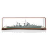 A FINELY DETAILED 1:192 SCALE WATERLINE MODEL FOR THE DIDO-CLASS CRUISER H.M.S. ARGONAUT AS FITTED