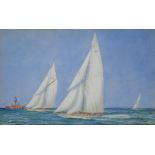 ARTHUR CHIDLEY (BRITISH, EARLY 20TH CENTURY): The Camper & Nicholson sailing yacht 'Candida', circa