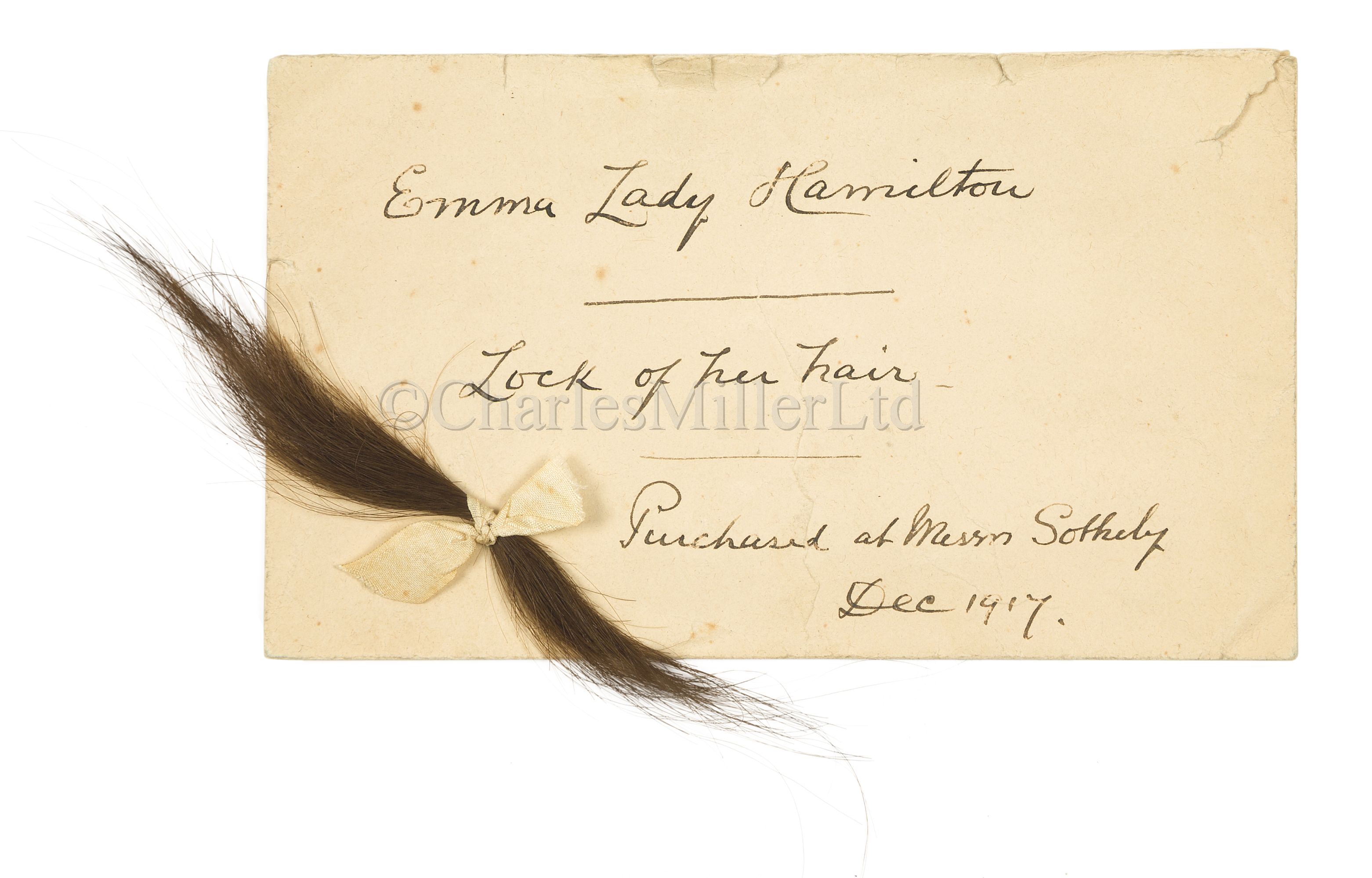 A LOCK OF LADY EMMA HAMILTON'S HAIR