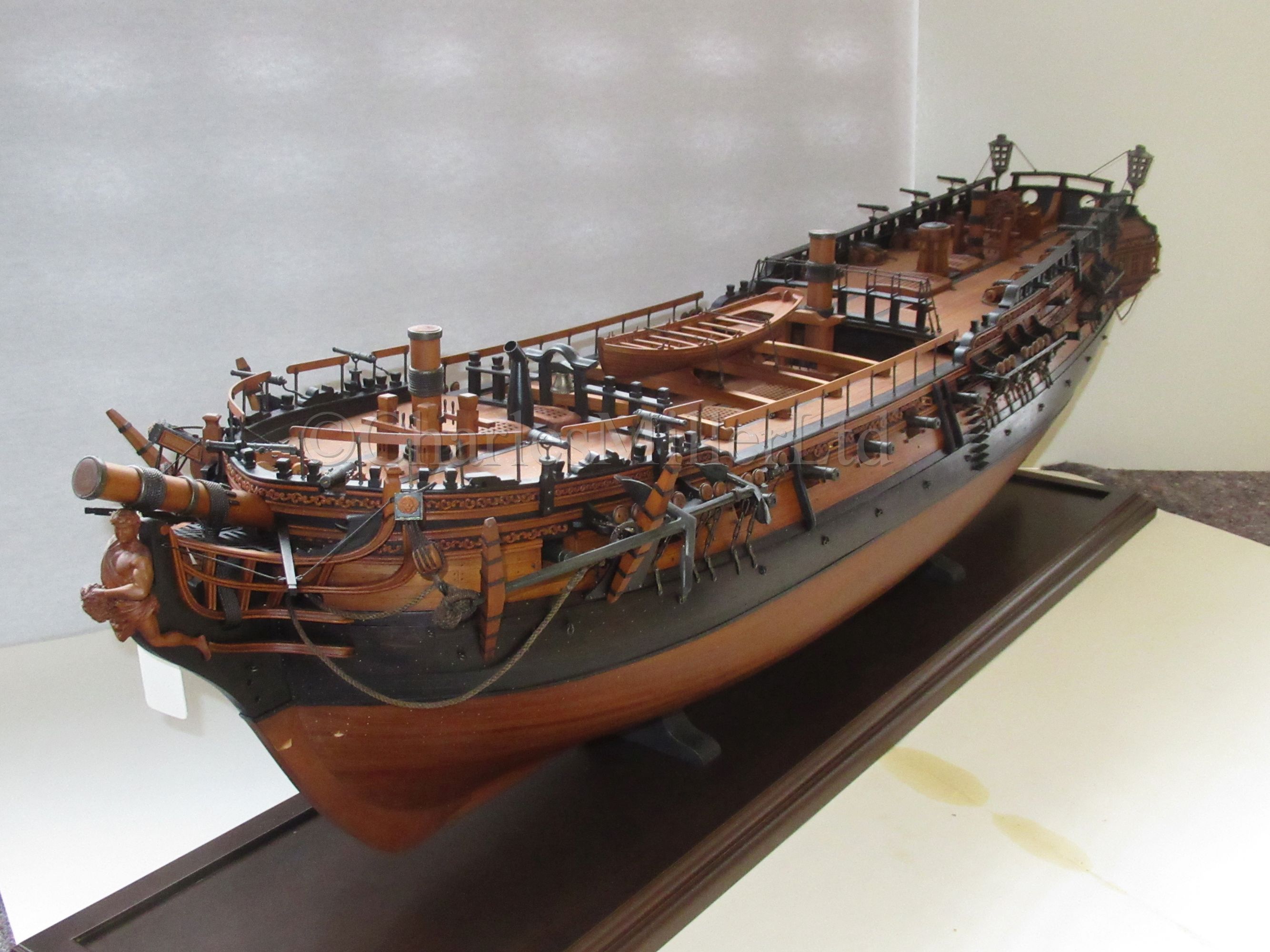 A VERY FINE 1:36 SCALE ADMIRALTY BOARD STYLE MODEL FOR THE SIXTH RATE 28 GUNS SHIP ENTERPRISE - Image 23 of 25