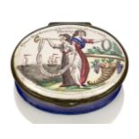 A BILSTONWARE PATCH BOX CELEBRATING THE PEACE OF AMIENS, CIRCA 1803