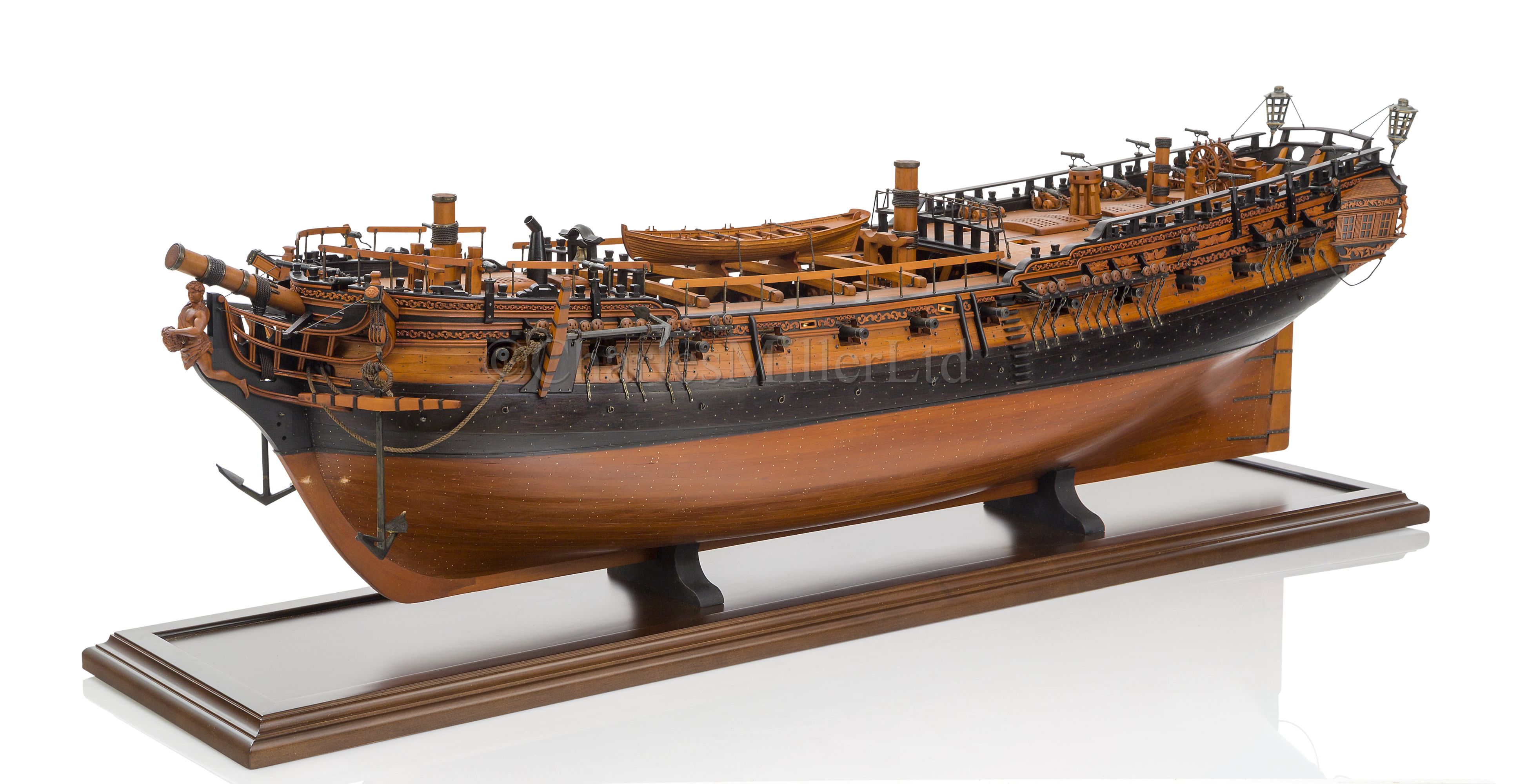 A VERY FINE 1:36 SCALE ADMIRALTY BOARD STYLE MODEL FOR THE SIXTH RATE 28 GUNS SHIP ENTERPRISE