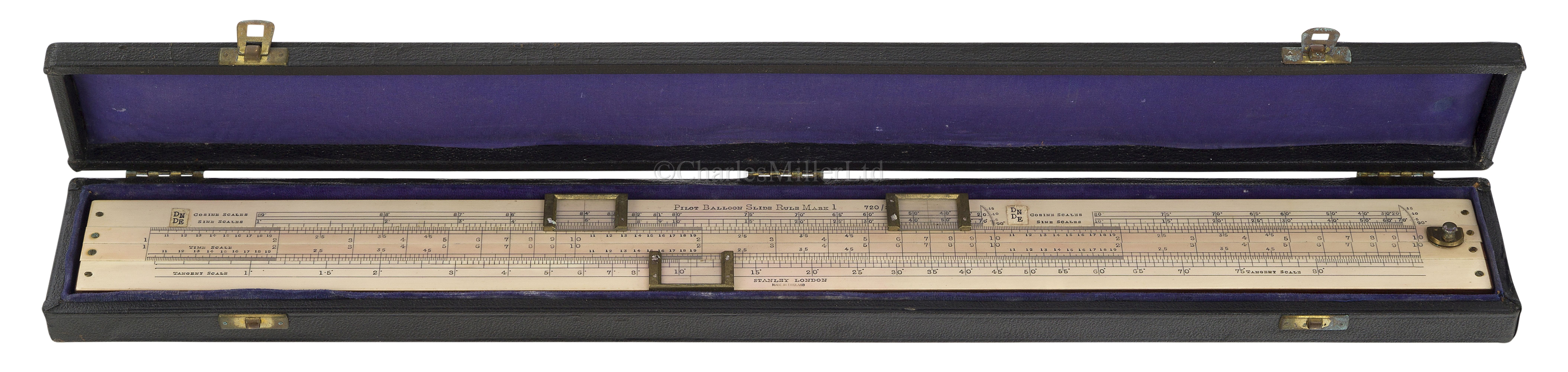 A RARE PILOT BALLOON SLIDE RULE BY STANLEY, CIRCA 1910