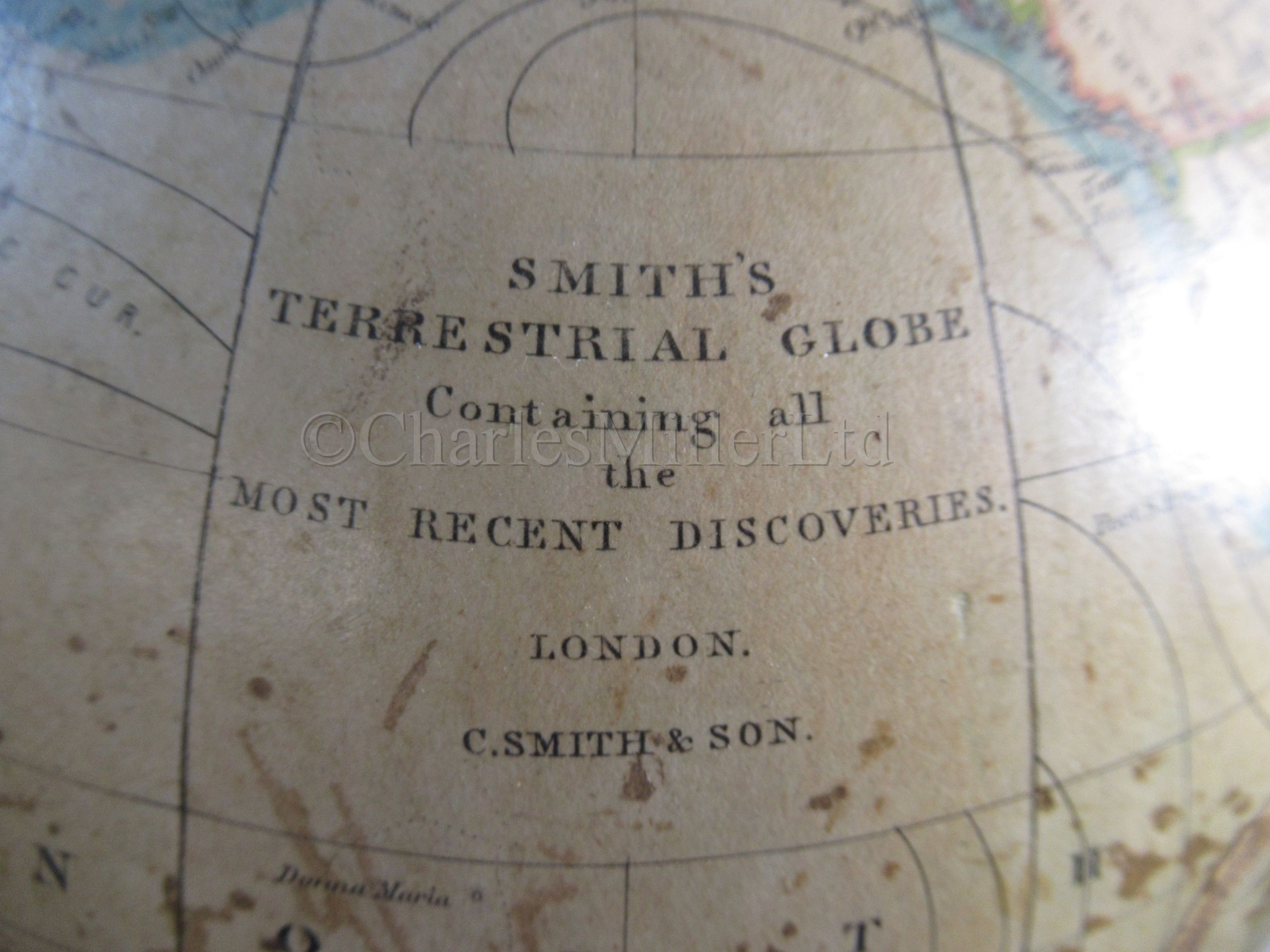 A 10IN. TERRESTRIAL GLOBE BY C. SMITH & SON, LONDON. CIRCA 1890 - Image 2 of 12