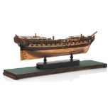 A FINELY BUILT AND CARVED 1:72 SCALE NAVY BOARD STYLE OF 44-GUN SWEDISH HEAVY FRIGATE VENUS [1783]