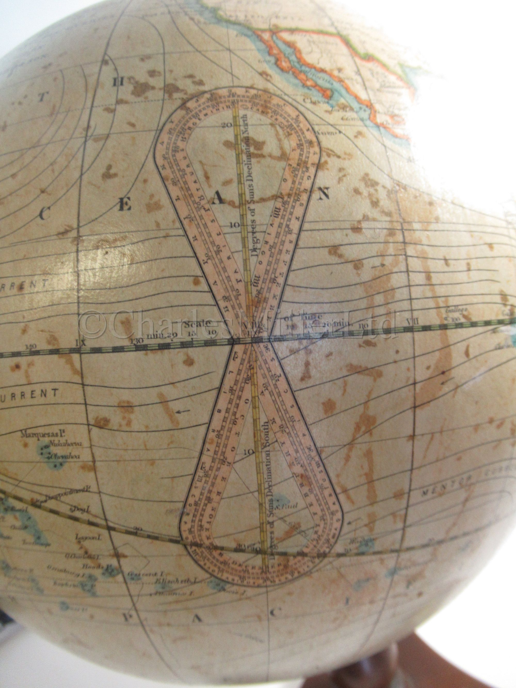 A 10IN. TERRESTRIAL GLOBE BY C. SMITH & SON, LONDON. CIRCA 1890 - Image 6 of 12