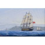 § δ GEOFF HUNT R.M.S. (BRITISH, B. 1948); Before Trafalgar; Eurylus patrolling off Cape St Vincent