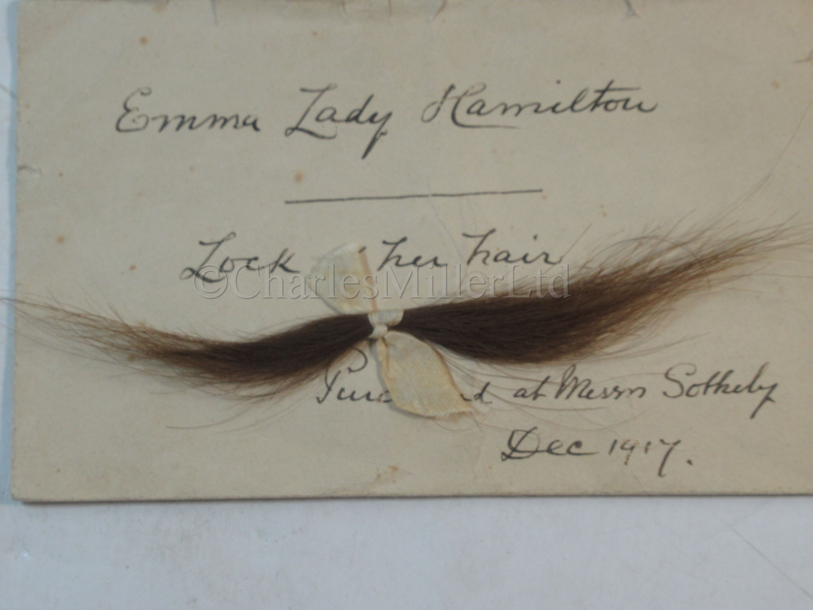 A LOCK OF LADY EMMA HAMILTON'S HAIR - Image 6 of 8