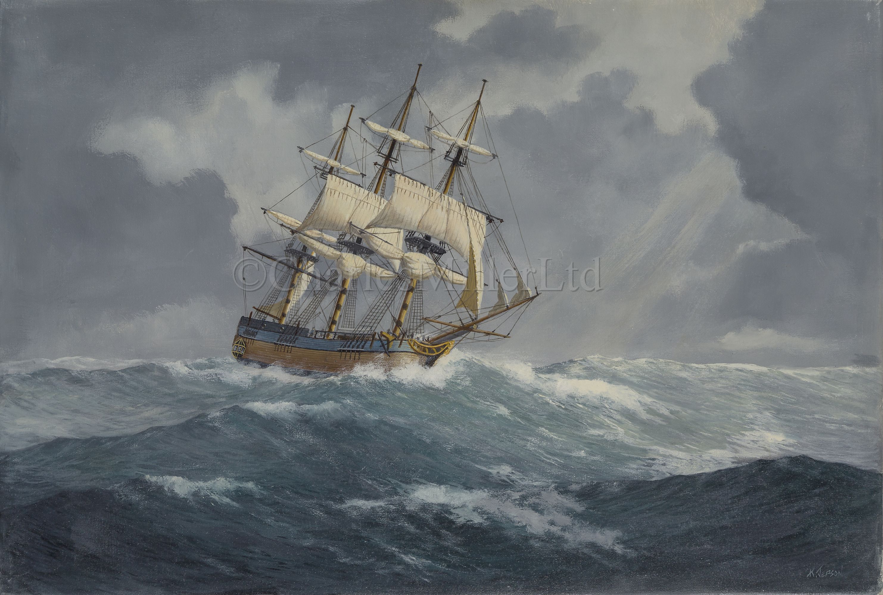 § δ KENNETH JEPSON (BRITISH, 1932-1998): Mayflower; Bounty - Image 2 of 17