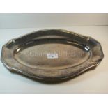 A Hamburg America Line plated oval platter