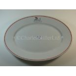 A Hamburger Wolfgang-Kontor G.M.B.H. oval plate, from the whaler 'Vikingen I'