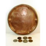 A 19TH CENTURY SALVER MADE FROM FOUDROYANT COPPER